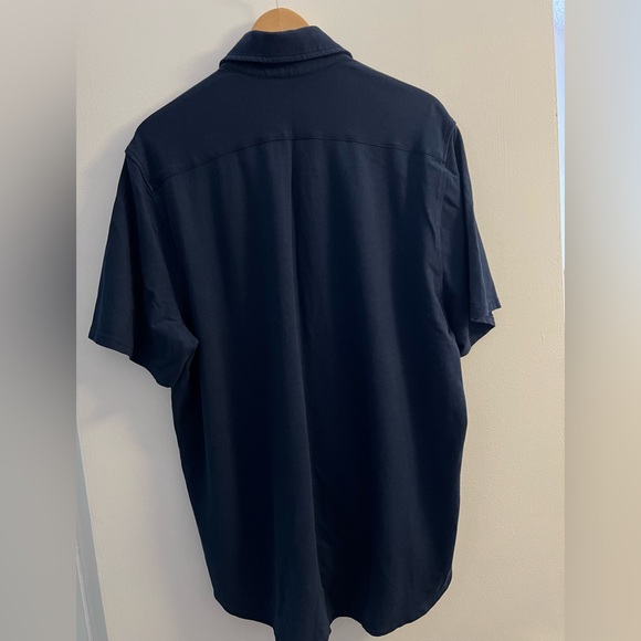 Mens button down shirt size XL. Navy blue by Joseph Abboud. Worn once! EUC - Picture 2 of 7